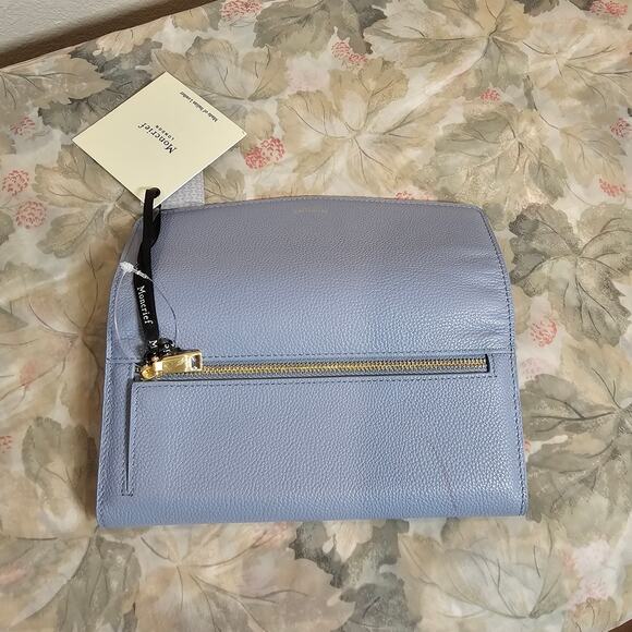 Moncrief London Light Blue Pebble Leather Wallet - Picture 6 of 7